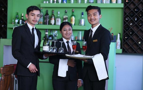 Waiter training in Nepal